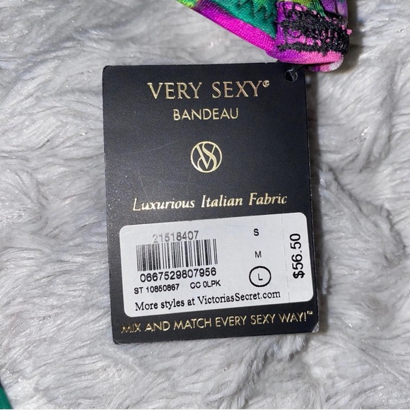 NWT Victoria’s Secret Bandeau Bikini Top- size L - Picture 6 of 6